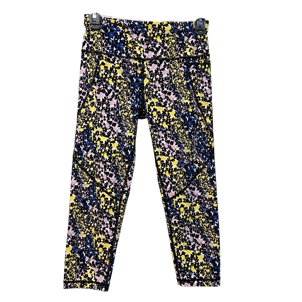 Sweaty Betty Women's Power‎ Crop Leggings XSMALL Multicolor Floral Yoga Active